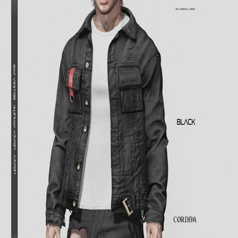 Second Life Marketplace - *CORDEWA* DENIM JACKET BLACK